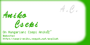 aniko csepi business card